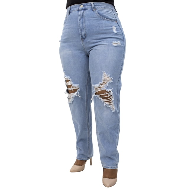 Jeans Talla Extra Corte Mom LOCURA NCMP263