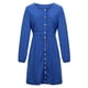 thumbnail image 5 of Vestidos para mujer Vestidos de otoño Casual Otoño Sólido Erógeno Cuello en U Botones Manga larga Vestido de cintura Odeerbi  ODB-5, 5 of 8