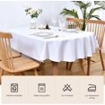 thumbnail image 4 of Oval Tablecloth 60 x 102 Inch Washable Fabric Table Cloth Solid White Table Cover for Dining Wedding Party Banquet Tabletop Decoration, 4 of 6