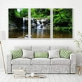 thumbnail image 2 of IDEA4WALL 3 Piece Framed Canvas Wall Art for Living Room, Bedroom Waterfall in Deep Forest of Croatia Canvas Prints for Modern Home Decoration Ready to Hang, 2 of 4