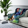 thumbnail image 3 of Happy New Year Corgi Family Cheer Winter Midnight Firework Cozy Sherpa Blanket Welsh Corgi Dog Lover Gifts Idea Warm Soft Throw Blanket - 02025, 3 of 5