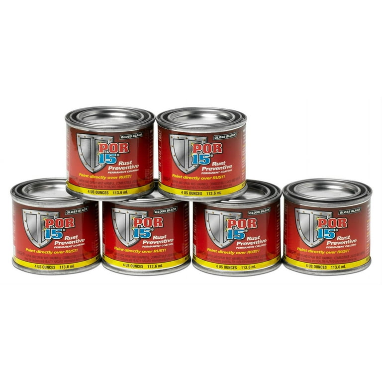 POR 15 45032 - 4oz Can Gloss Black Rust Preventative Paint - Paint