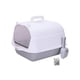 thumbnail image 4 of Caja de arena para gatos con capucha, caja de arena para gatos completamente cerrada con puerta delantera, caja de arena para gatos, contenedor de are Gris, 4 of 8