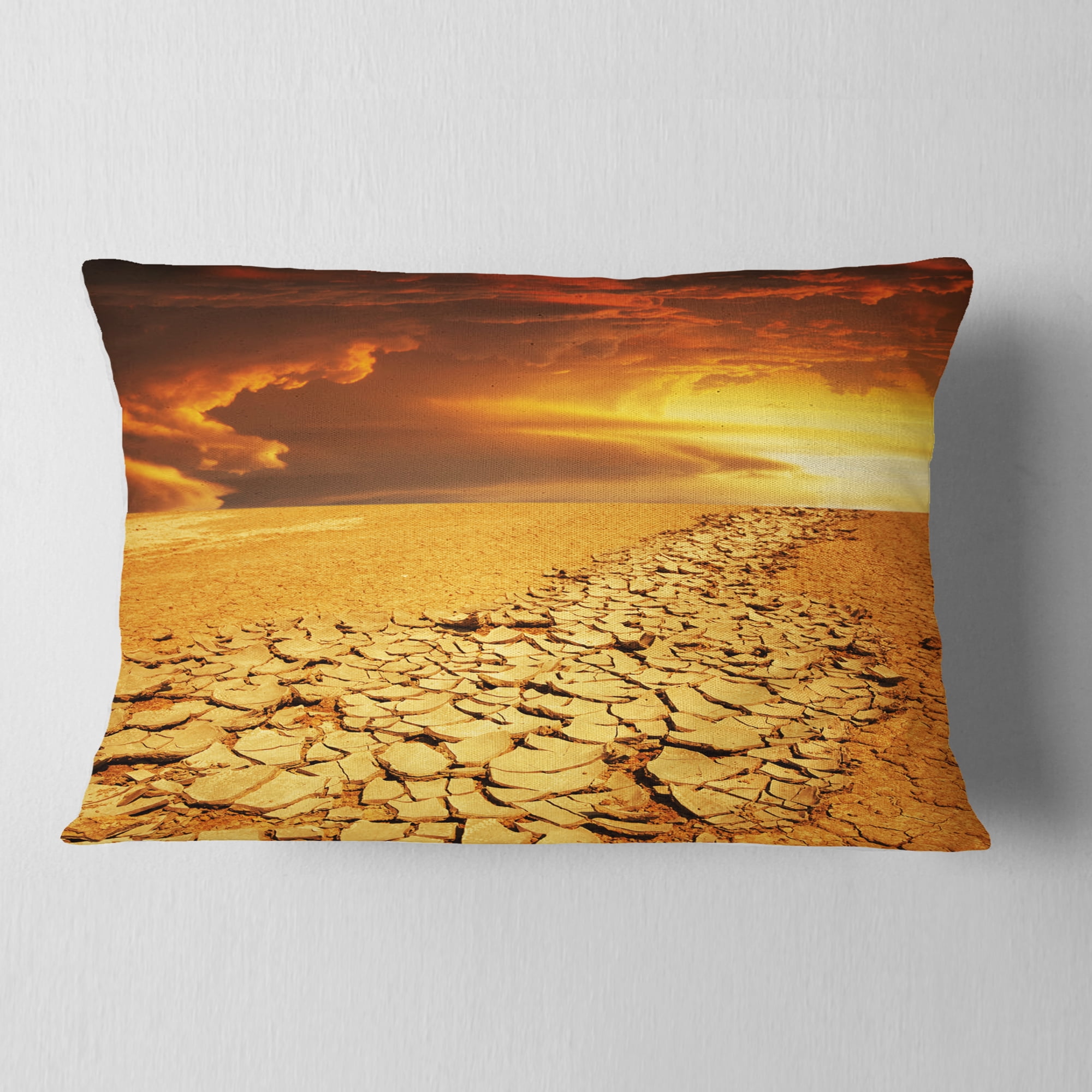 Designart 12" x 20" Landscape Polyester Throw Pillow