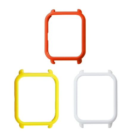 

3PCS Resin Anti Wear Anti Fall Anti Sweat Watch Protective Case For Huami Amazfit(Yellow+White+Red)