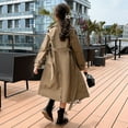thumbnail image 5 of England Style Girls Windbreaker Jacket Trench Coats Outerwear Spring Fall Double-Breasted Overcoat Children's Clothing 5 To 14Y, 5 of 6