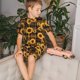 thumbnail image 4 of Balery Brown Blue Plaid Sunflower Conjunto de Pijama Infantil de Manga Corta con Estampado – Ropa de Dormir de Algodón Suave-3X-Large, 4 of 6