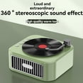 thumbnail image 3 of Altavoz Retro Bluetooth 5.3, Estilo Fonógrafo del Siglo XVIII, Sonido Estéreo de 360°, Disco de Vinilo, Color, 3 of 5