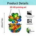 thumbnail image 2 of TechToyHub Shamrock Sun Catcher,6.69 Inch Green Acrylic St.Patrick’s Day Ornaments for Window Porch Outdoor Decor,2D Four Leaf Clover Hanging Decoration with Chain,Weather Resistant, 2 of 5