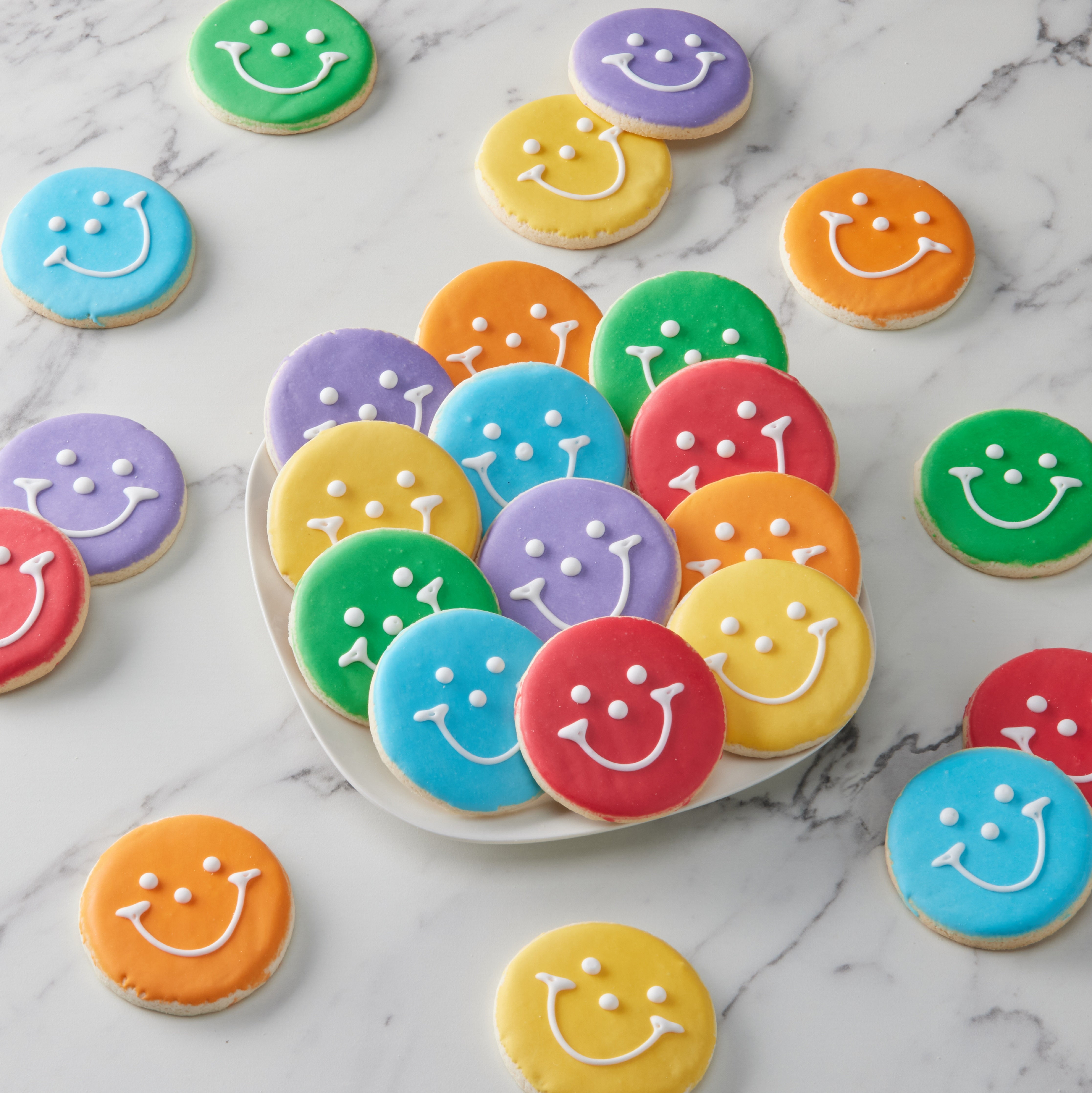 12-Pack White Iced Smiley Cookies - Nut Free, Kosher, Individually Wrapped  Sugar Cookies