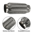 thumbnail image 4 of 60x200mm Car Exhaust Flexible Pipe Tubing Universal Exhaust Flex Joint Stainless Steel Silver Tone, 4 of 6