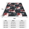 thumbnail image 3 of Pofeuu Watercolor Floral Print Ultra-Soft Micro Fleece Blanket,for Bed Or Sofa,All Season Throw Blankets Flannel Blanket-50"x40", 3 of 7