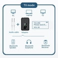 thumbnail image 3 of Injueey Adaptador de Audio receptor de señal transmisor inalámbrico negro conveniente pantalla LED operación Simple dispositivo receptor Electrónica, 3 of 6