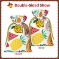 thumbnail image 3 of ZICANCN Christmas Gift Bags, Cartoon Lemon Slice Fruit Reusable Fabric Drawstring Storage Bags with Drawstring, Medium Size, 3 of 7