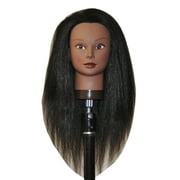 Afro Coarse 100% Real Hair Mannequin Head Hairdresser Training Head Manikin Cosmetology Doll Head Hazel