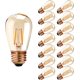 thumbnail image 1 of Luces exteriores, bombilla LED E27 con rosca Edison, bombilla de repuesto de filamento LED de 1 W para LED S14 ST45, 2200 K, blanco cálido, vidrio ámbar equivalente, no regulable, paquete de 15 [Clase de eficiencia energética A++] brillar Electrónica, 1 of 5
