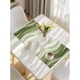 thumbnail image 5 of Green Abstract Waves Placemats Set of 4, Gradient Fluid Luxury Oil Painting Placemats for Dining Table, Place Mats for Kitchen Tabletop, Waterproof Wipeable Dining Table Mats Set, 5 of 9