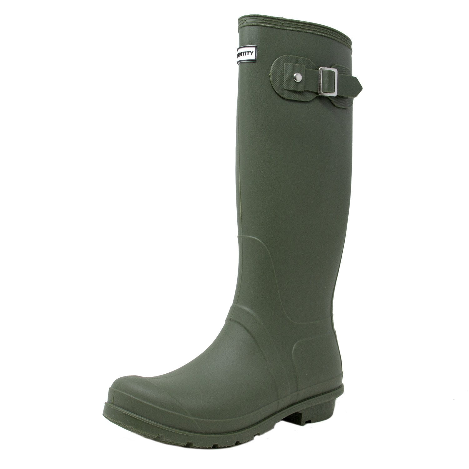 olive green rain boots