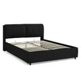 thumbnail image 6 of Queen Size Storage Upholstered Hydraulic Platform Bed with Integrated Headboard, Chenille Fabric, Black, 6 of 9