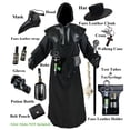thumbnail image 3 of Capa negra de Costume Absolute Vibe Plague Doctor, talla grande, 3 of 6