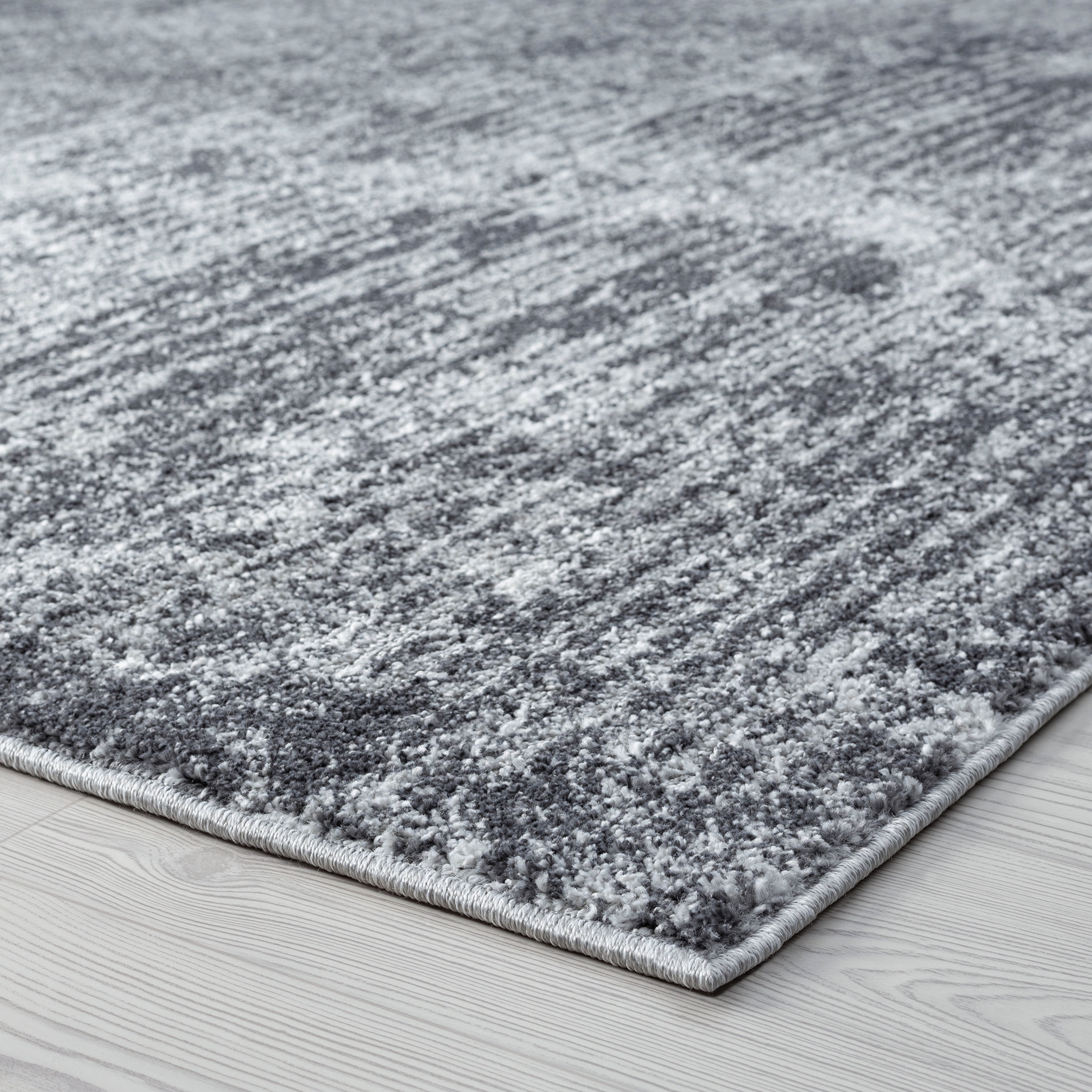 Contemporary 8x10 Area Rug (7'11'' x 10'3'') Abstract Gray, Cream Living Room Easy to Clean