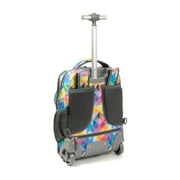 Tilami Colorful Geometric Print Rolling Backpack 18 Inch Wheeled Backpack