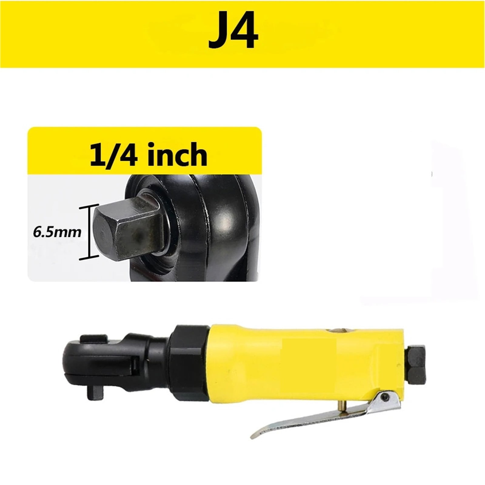 1/4" Air Pneumatic Powered Ratchet Wrench Impact Socket Wrench Power Right Angle Tool ,Long-Term Reliability