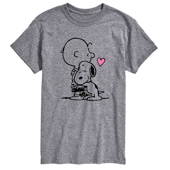 Men's Peanuts Snoopy Charlie Hug Tee