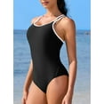 thumbnail image 5 of Asoul Professional One Piece Swimsuit for Womens Double Straps Slimming Bathing Suits Crossed Back Swimwear, 5 of 6