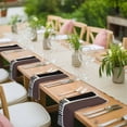 thumbnail image 4 of Brown Black Cloth Napkins, Modern Abstract Art Farmhouse Striped Washable and Reusable Dinner Napkins Set of 6, Table Napkin for Kitchen Party Birthday Wedding Hotel Housewarming 20"x20", 4 of 9