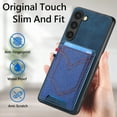 thumbnail image 3 of ELEHOLD for Samsung Galaxy S22 Plus, Wallet Phone Case,Slim Leather Shockproof Lens Protector with Card Slot Anti-Scratch Case Cover,Support Magnetic Car Mount, blue, 3 of 8