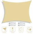 thumbnail image 4 of Yescom 16x12 Ft 97% UV Block Rectangle HDPE Sun Shade Sail Canopy Outdoor Patio Pool, 4 of 9