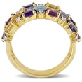 thumbnail image 4 of Everly Women's Rhodolite and Iolite Citrine Amethyst Topaz Yellow Gold Plated Ring, 4 of 8