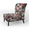 thumbnail image 3 of Designart "Coral Kissed Pink Mollusk" Pink Nautical & Beach Upholstered Accent Chair - Nautical & Coastal Arm Chair For Bedroom, 3 of 5