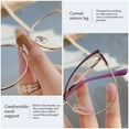 thumbnail image 2 of Comfortable Classic Metal Blue Ray Blocking Men Women Eye Protection Frame Eyewear Square Eyeglasses Anti-Blue Light Glasses Computer Goggles BROWN, 2 of 7