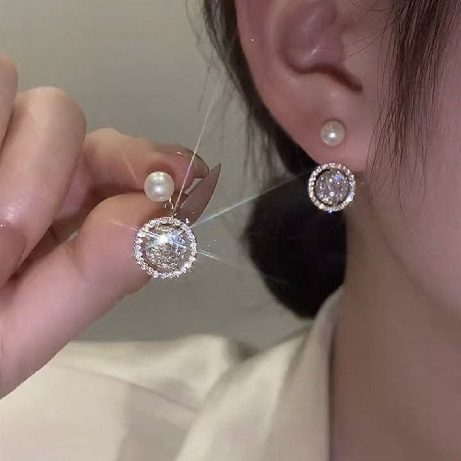 Stud Earrings Unusual Claw For Women Bright Crystal Luxury Korean Ear  Piercing Hook Irregular Pearl Christmas Jewelry Gift From Youtaohuan,  $10.59