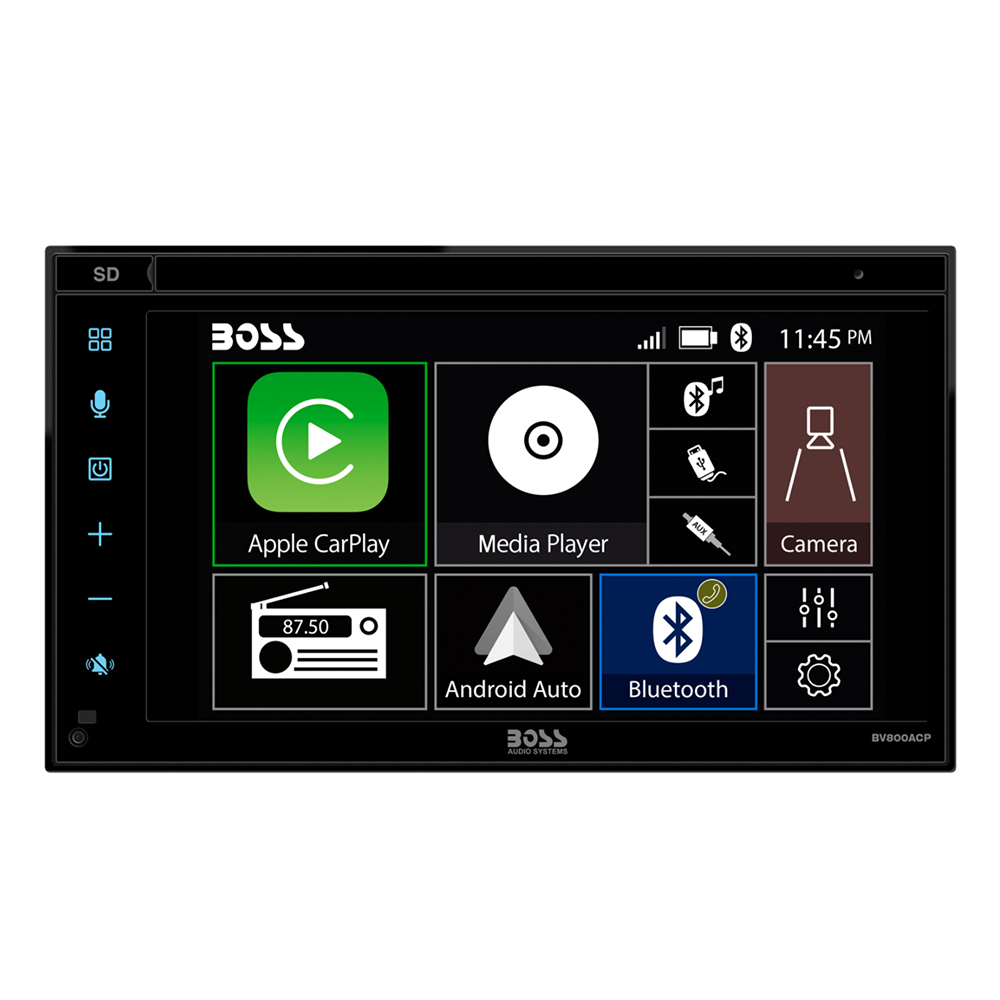 BOSS Audio BV800ACP Double DIN Bluetooth Touchscreen Vehicle Multimedia Player