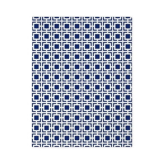 CafePress - Navy Blue Geometric Lattice Pattern - Twin Duvet Cover, Printed Comforter Cover