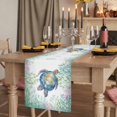 thumbnail image 2 of Table Runners 48 Inches Long Dress Scarves, Sea Turtle Coastal Farmhouse Kitchen/Dining Table Runner, Short Coffee Tablerunners, Blue Green Summer Beach Coral 13x48 Inch, 2 of 9