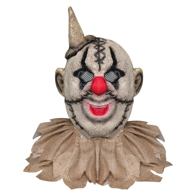 Cosplay De Halloween Cubierta De Cara De Lino De Payaso De Terror Para Mascarada Cubierta De Cara De Joker De Pascua sonducket HA040453-01