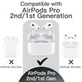 thumbnail image 2 of JETech Upgraded Silicone Case Cover for AirPods Pro (2nd/1st Generation 2023/2022/2019) with Keychain, Hard PC Interior, Shockproof Protective Skin Shell, Front LED Visible (Black), 2 of 6