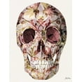 thumbnail image 2 of Carlson, Tina 26x32 White Modern Wood Framed Museum Art Print Titled - Skull And Rose Petals, 2 of 4
