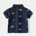 thumbnail image 4 of KYAIGUO Kids Toddler Boys Summer T-Shirt Short Sleeve Tee Tops Baby T-Shirt Base Shirt Cotton Lapel Dinosaur Cartoon Soft Comfortable Shirt for 1-6Years, 4 of 9