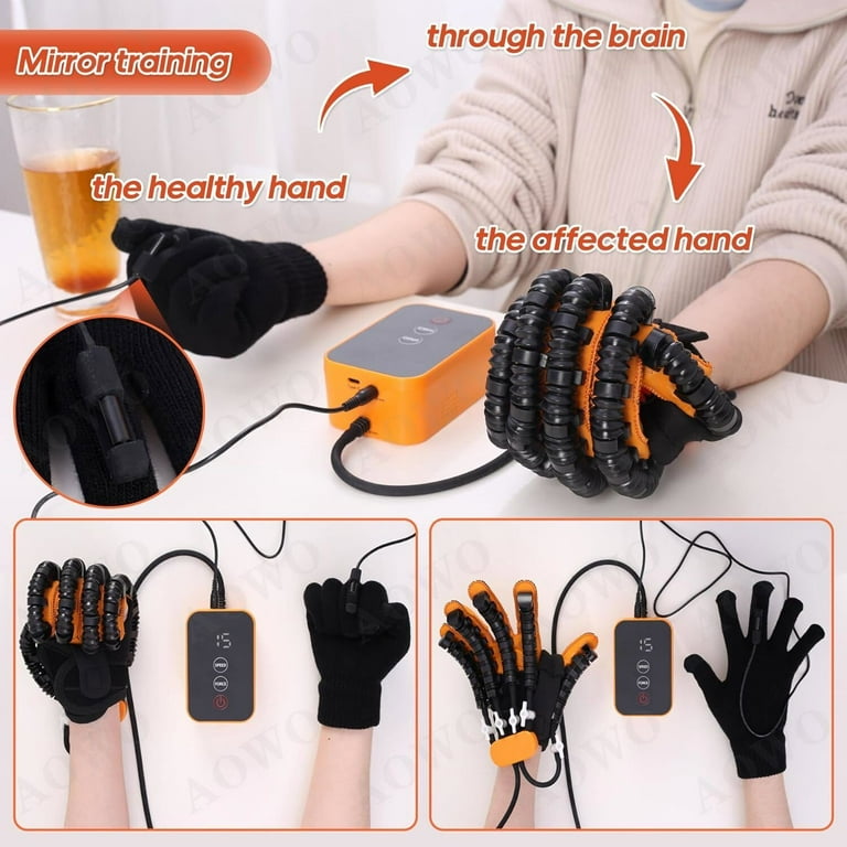 Hand Rehabilitation Robot Gloves - Stroke Recovery Equipment With USB Charging