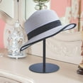 thumbnail image 3 of DOLITY Hat Display Stand Freestanding Durable Stainless Steel Hat Display Rack Cap Rack Black, 3 of 5