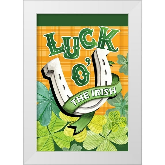 Talent, Kelley 23x32 White Modern Wood Framed Museum Art Print Titled - Luck of the Irish