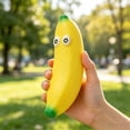thumbnail image 4 of Aoznliie Squeeze Toys Stress Balls, Cute Banana Soft Fidget Toys for Office Desk, 5 inch Slow Rising Squeeze Toy for Anxiety Relief, Yellow, 4 of 6