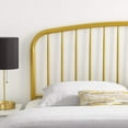 thumbnail image 4 of Modway Nova Modern Farmhouse Queen Metal Spindle Headboard in Gold, 4 of 5