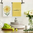 thumbnail image 2 of Yellow Hello Sunshine Daisy Bless This Home Spring Kitchen Towels Dish Towels, 18x26 Inch Seasonal Summer Decoration Hand Towels Set of 4, 2 of 6