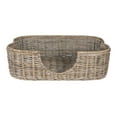 thumbnail image 5 of THE LICKER STORE Scallop 27" x 18.25" Tropical Handwoven Rattan Pet Bed with Machine Washable Cushion, Kubu Gray, DBD1002A, 5 of 8